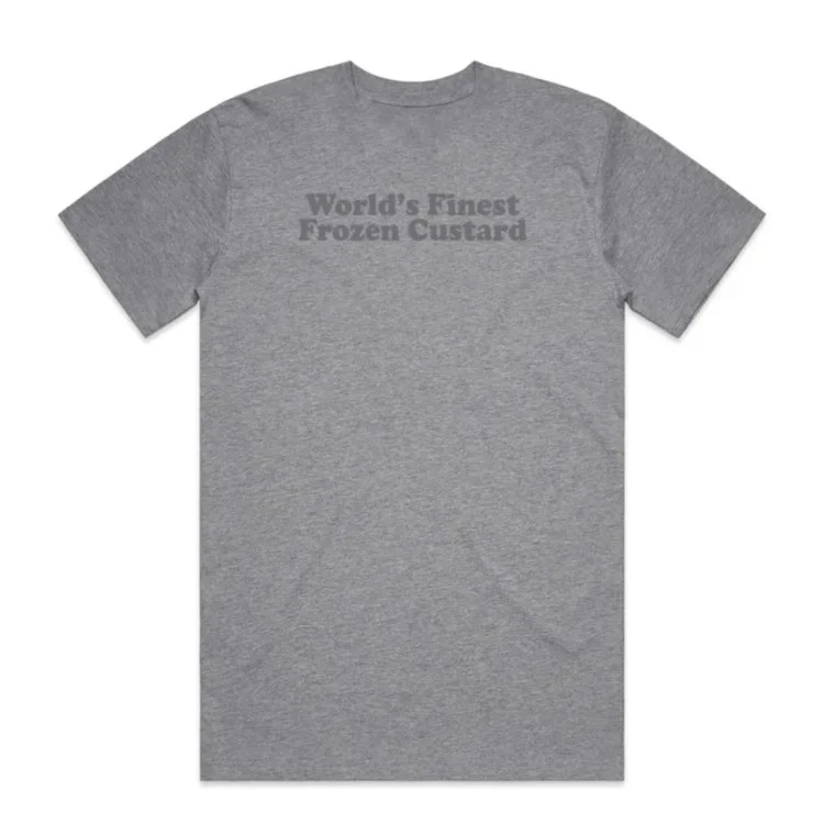 Andy's Frozen Custard Script Logo Heather T-Shirt back