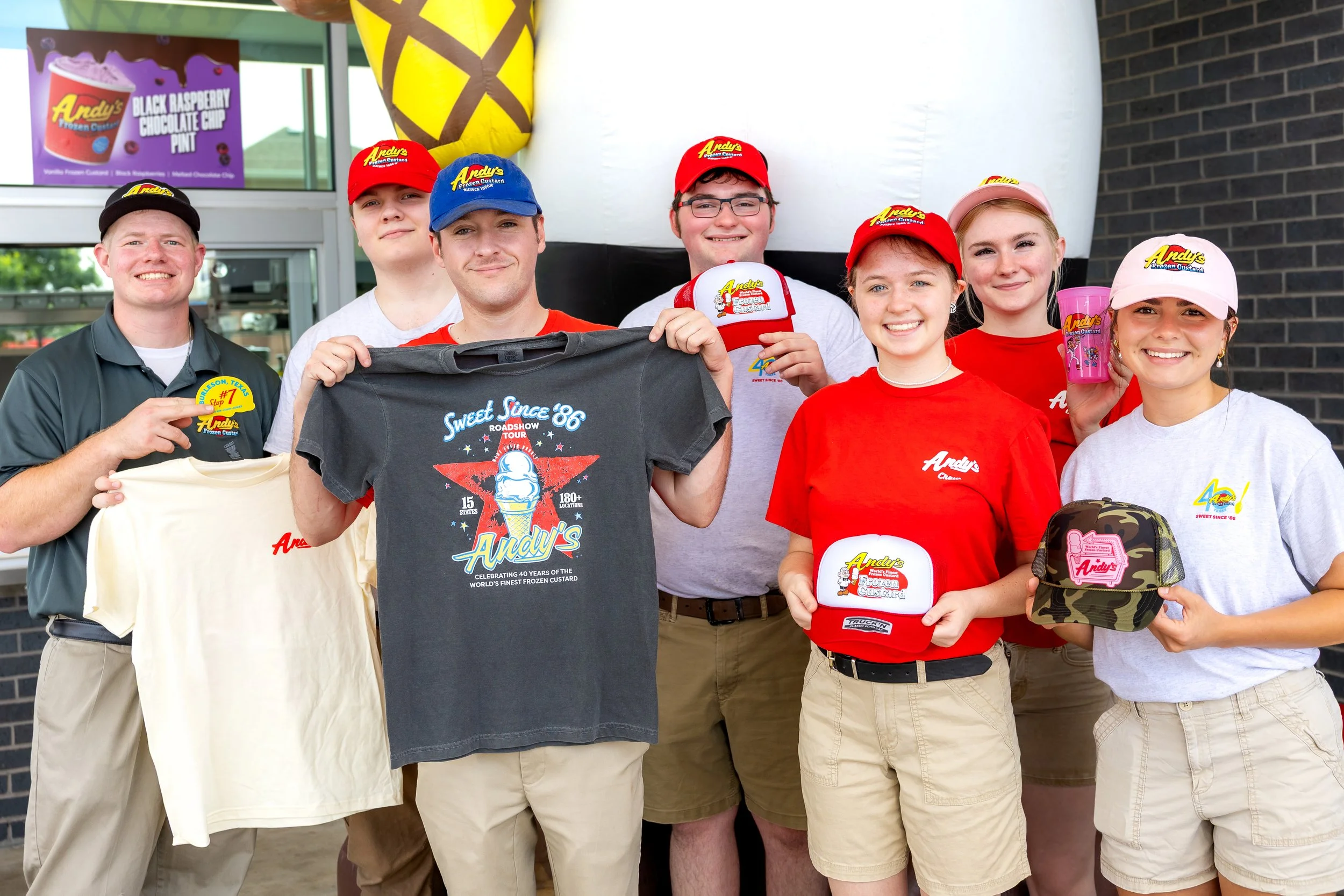 employees and tour merch