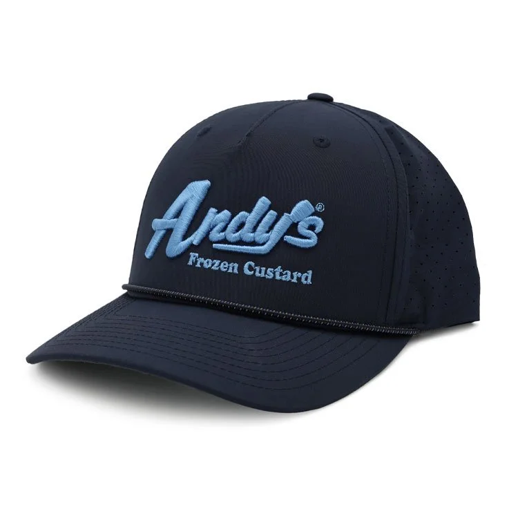 Andys Frozen Custard Richardson Performance Rope Hat Navy