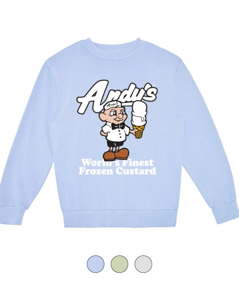Andys Hugh Urban Crewneck Sweatshirt Light Blue