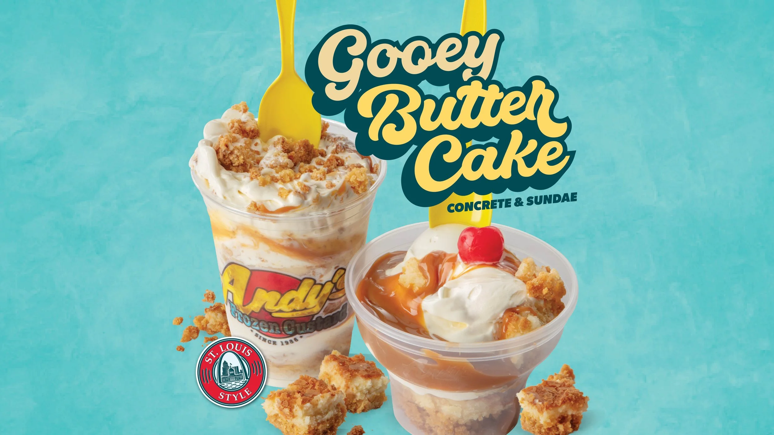 Gooey Butter Cake concrete & sundae