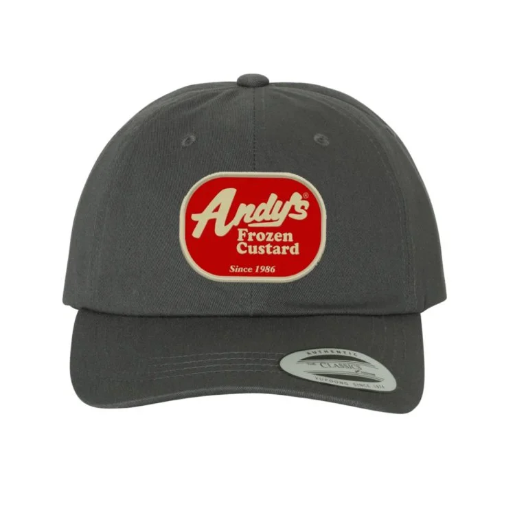 Ands Frozen Custard Retro Patch Charcoal Dad Hat