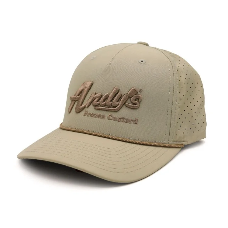Andys Frozen Custard Richardson Performance Rope Hat Off White