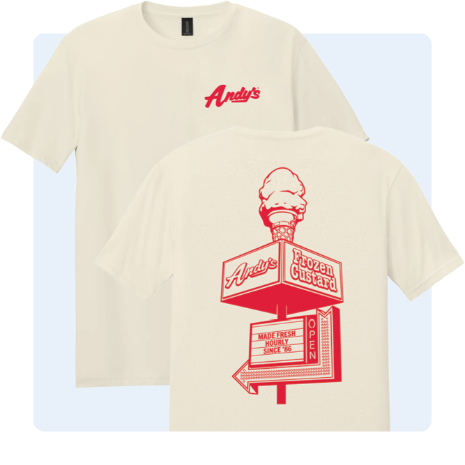 Andy's retro sign tshirt