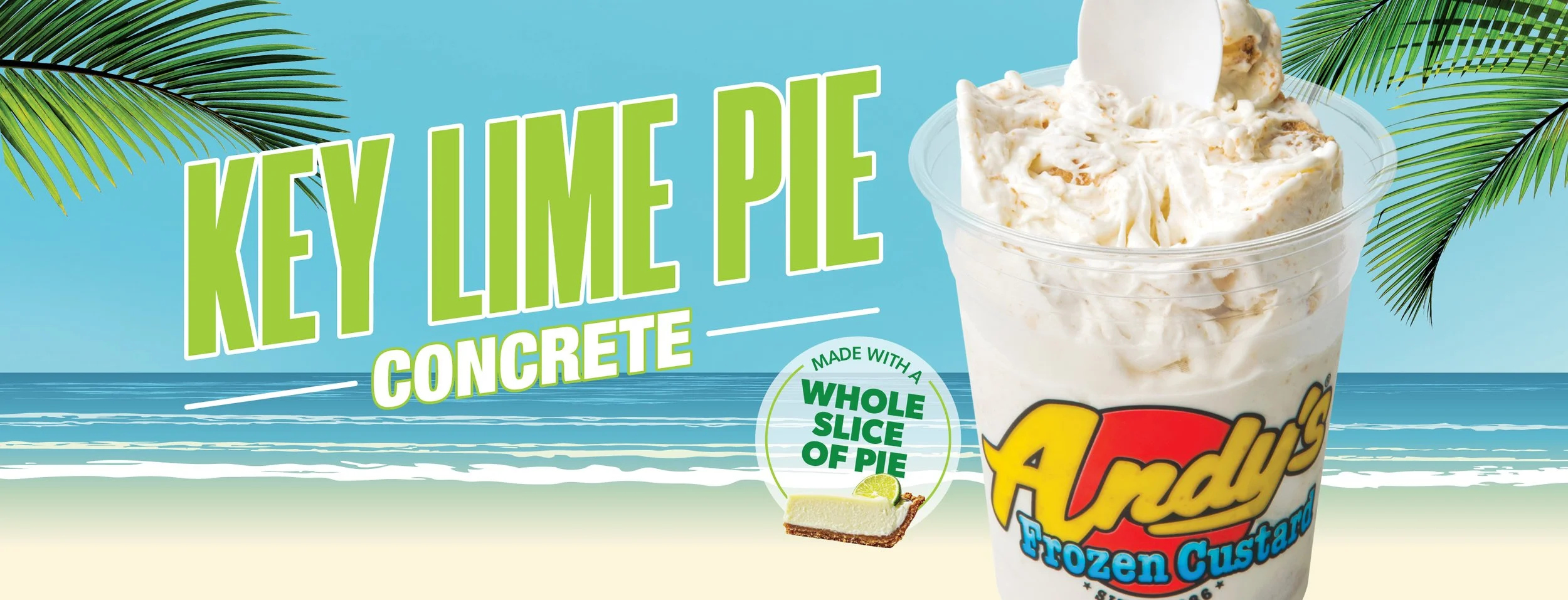 key lime pie concrete made with a whole slice of pie
