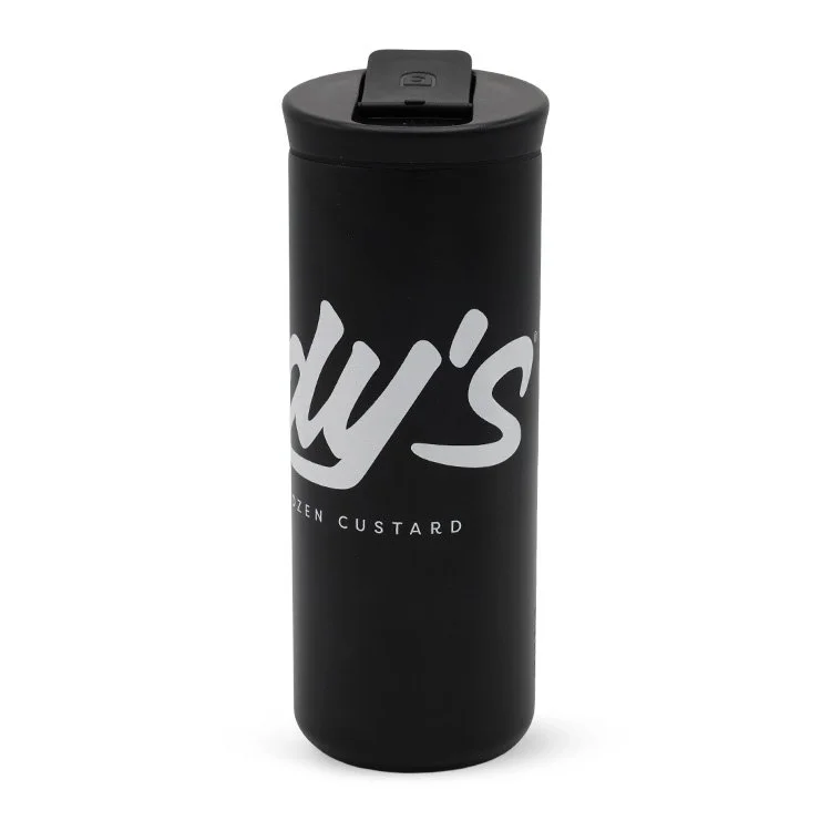 Andys Frozen Custard Travel Coffee Mug Tumbler black back side