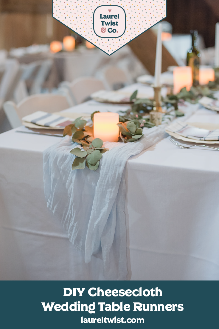 DIY Cheesecloth or Gauze Wedding Table Runners