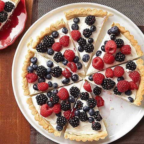 Remembering the courageous today and thankful for our freedom 🇺🇸 Celebrating the start of #summer with this #patriotic berry tart from #bhg 🎉 Recipe on our Facebook page 🍓