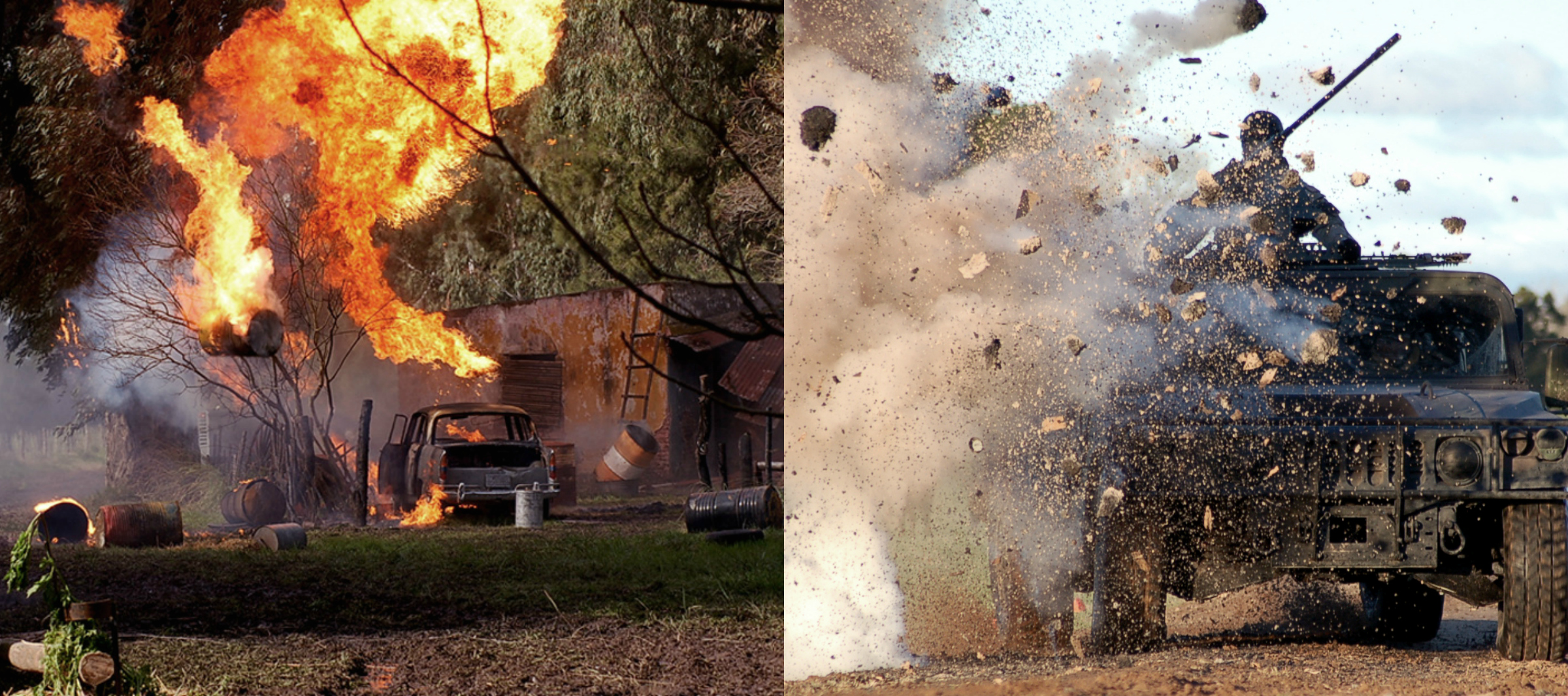 Recreating a battlefield war zone in La Plata, Argentina (Playstation campaign)