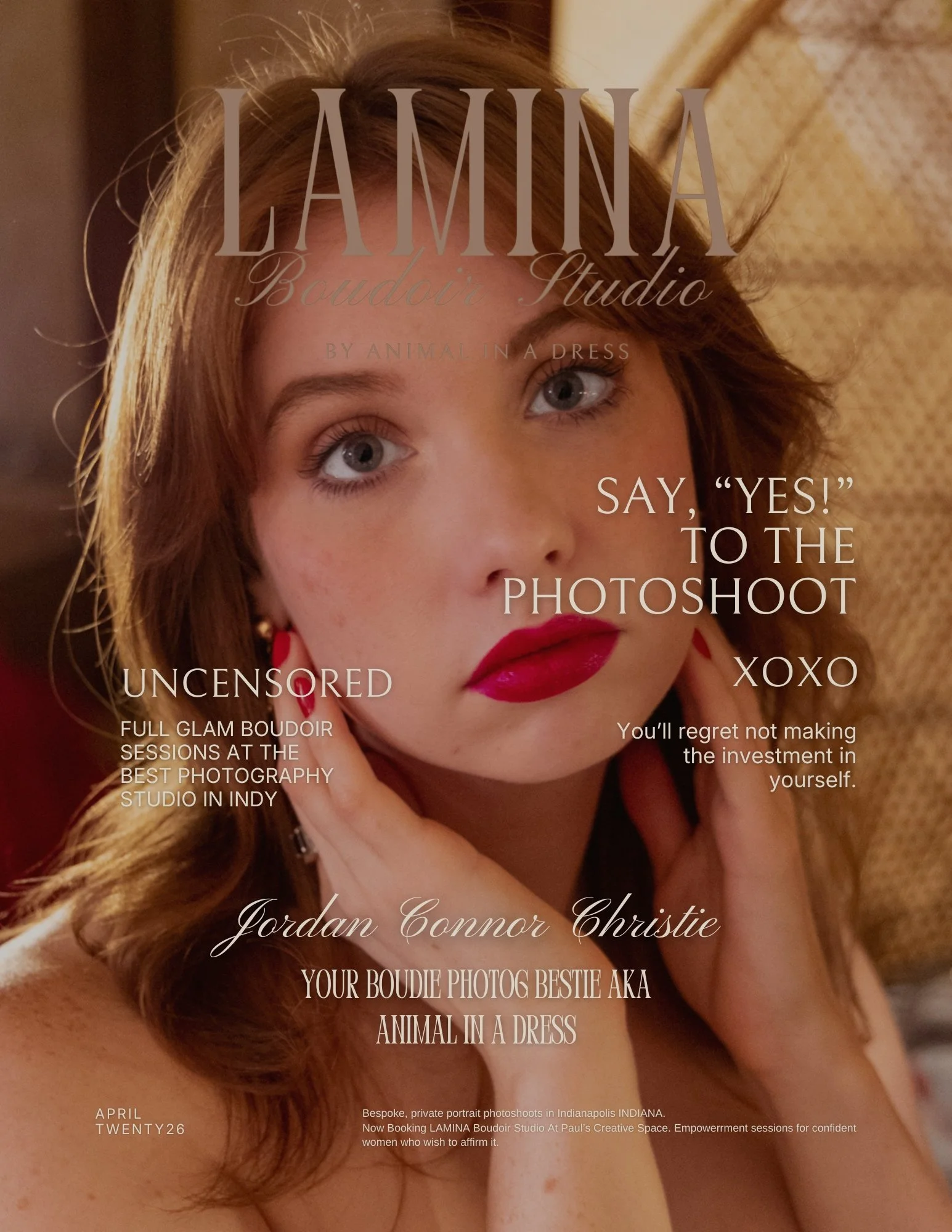 Now Booking LAMINA Boudoir Sessions in Indianapolis. An empowering studio photo shoot experience designed to help you transform your confidence and notice your sensual beauty with intimate portraiture. Uncensored photography for-your-eyes-only.