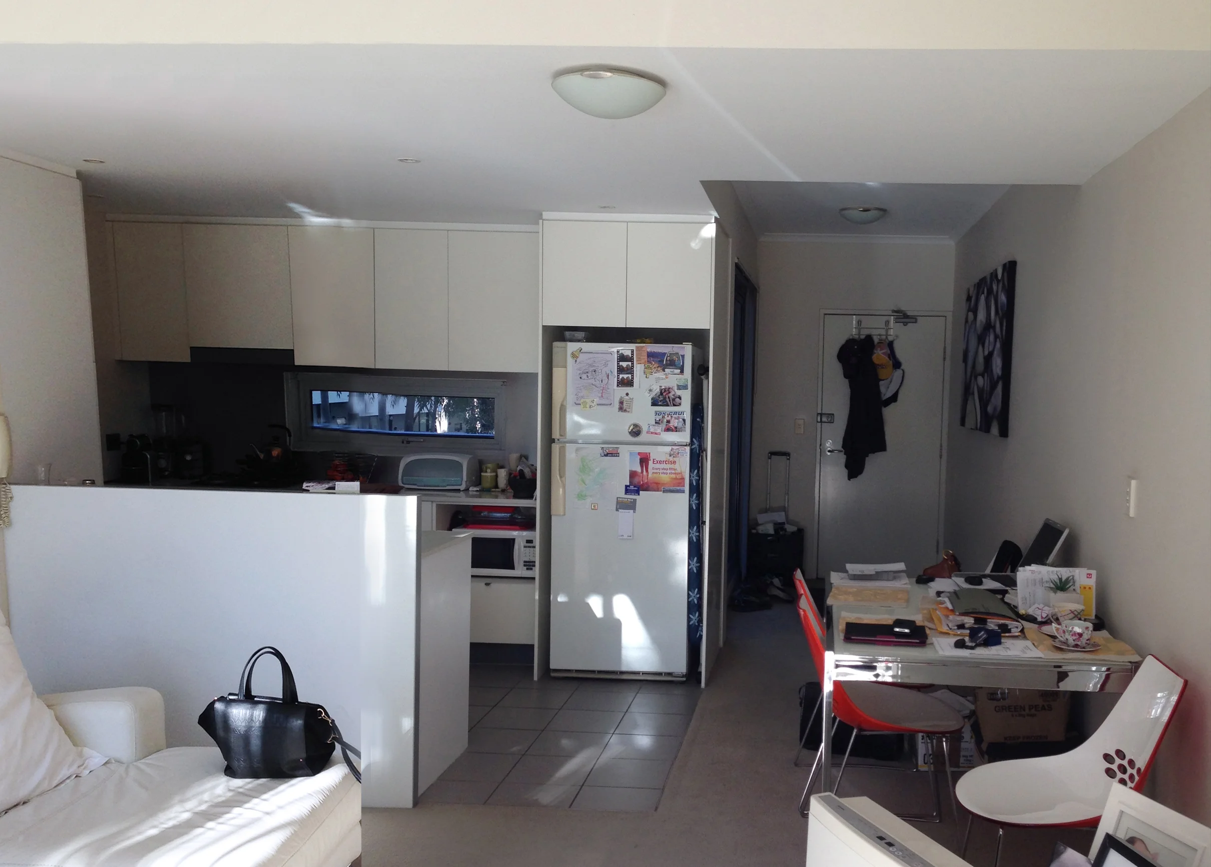 Before: the kitchen and entrance hall