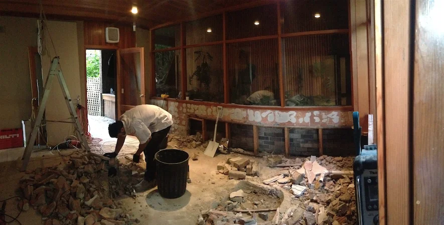 Grandchildren's playroom under construction. 