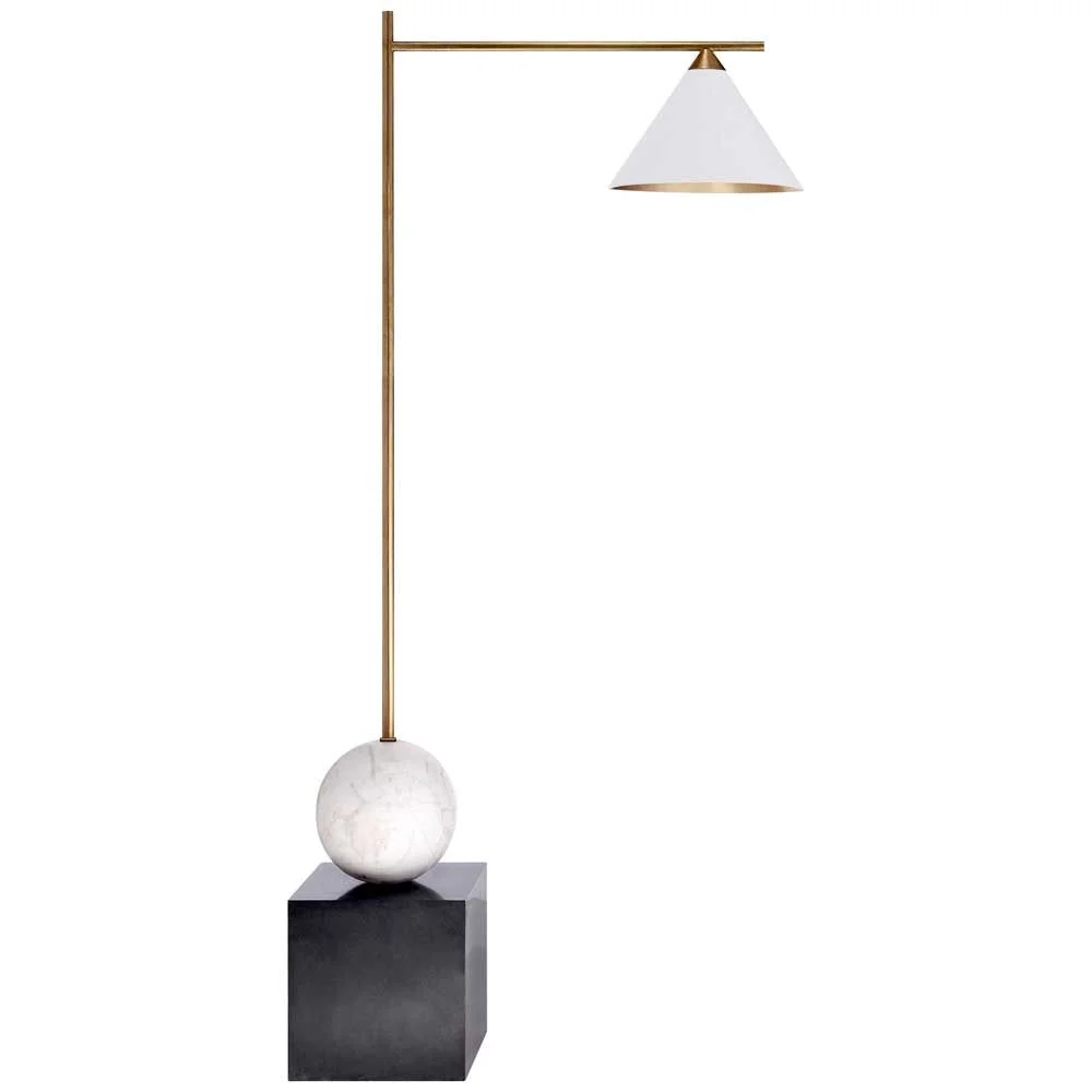 A dramatic and architectural take on Kelly Wearstler ’s signature use of mixed metals and geometric forms, this floor lamp will light up your home this Christmas and beyond via Becker Minty