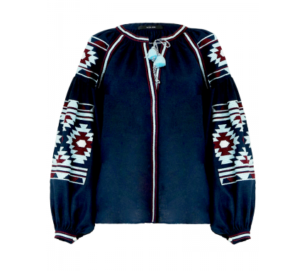 Vita Kin blouse with embroidered kilim stitching
