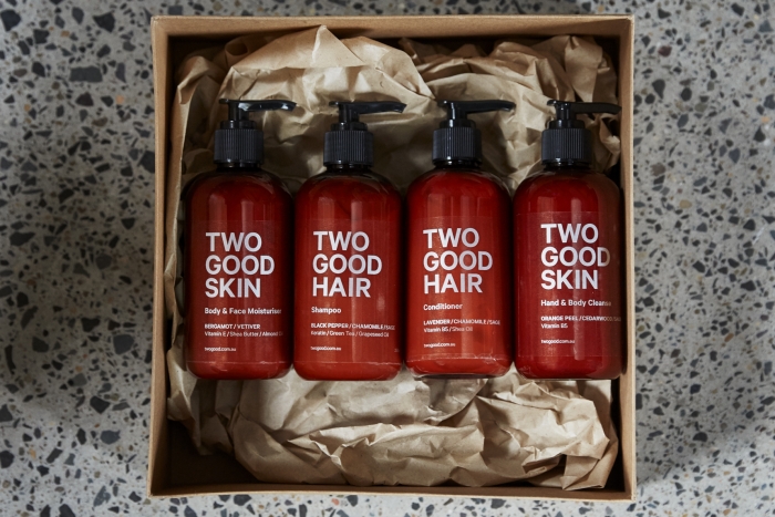 Two Good Skin Care . With each purchase Domestic Violence NSW will deliver the same pack to a woman in a shelter this mothers day.