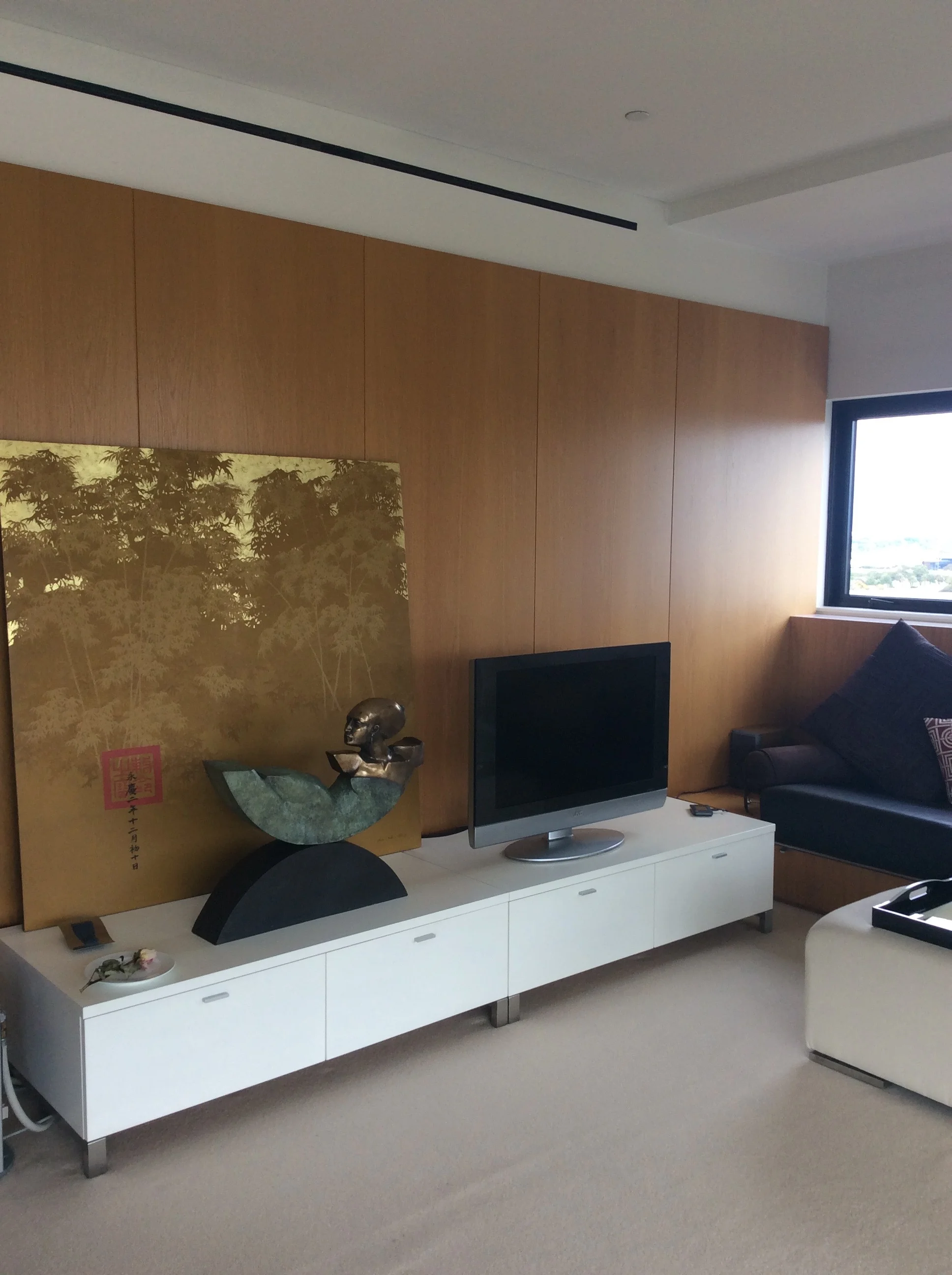 The timber panels in their original honey oak glory