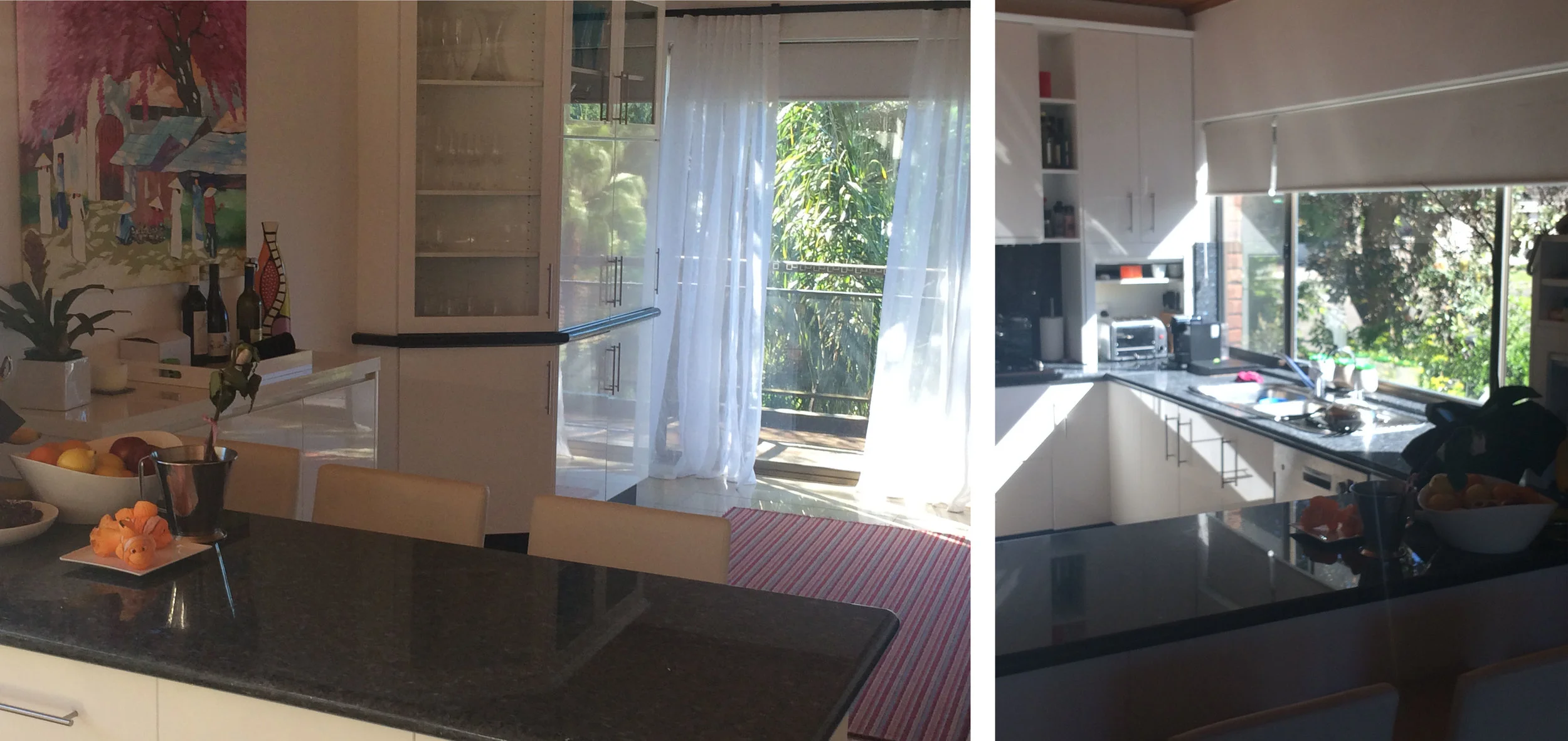 The original kitchen did not make the best use of space and was hidden away in one corner. The U-shape configuration was not idea for entertaining and created a disconnect between the living and kitchen. 