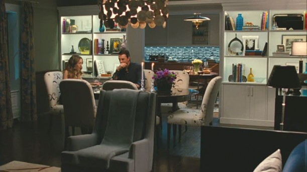 Carrie and Big's New York apartment in Sex and the City 2 showcases mid-century modern with all the luxurious designer trimmings and furnishings one would expect from the leading lady who lives for fashion, and has confessed to buying Vogue instead of dinner!