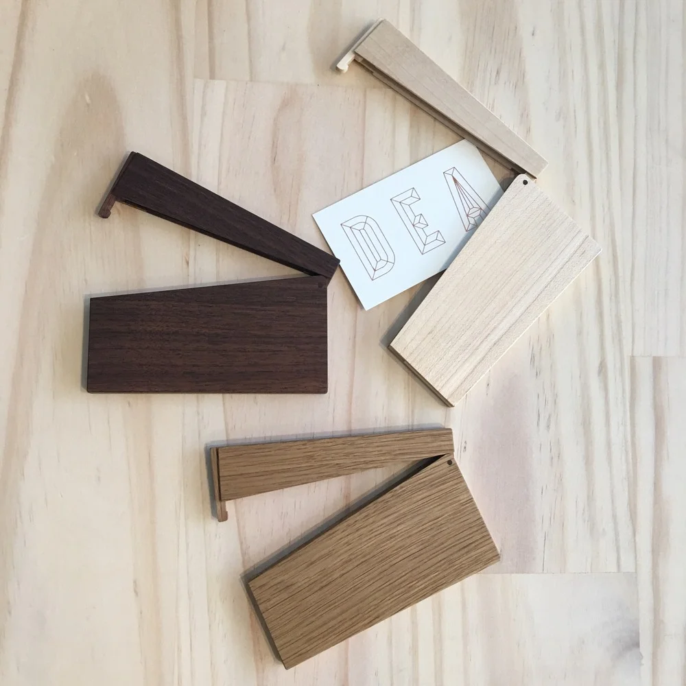 Hand crafted by Tanno Masakage, these exquisite business card holders are the perfect gift for the perfectionist Dad! Available in Oak, Maple and Walnut, the card holders are opened with a gentle Spring release in-built in the design. 