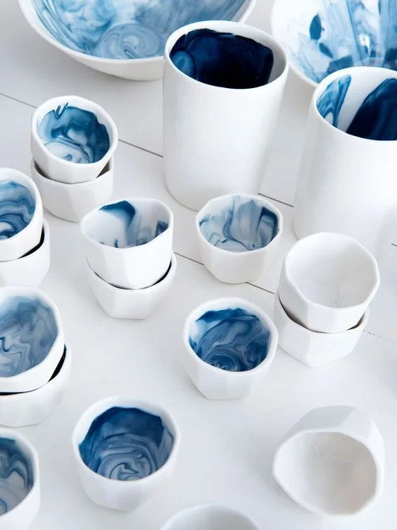Create simple rituals such as sipping your tea slowly out of these gorgeous ‘Gem Cups’ by Australian ceramicist Milly Dent .
