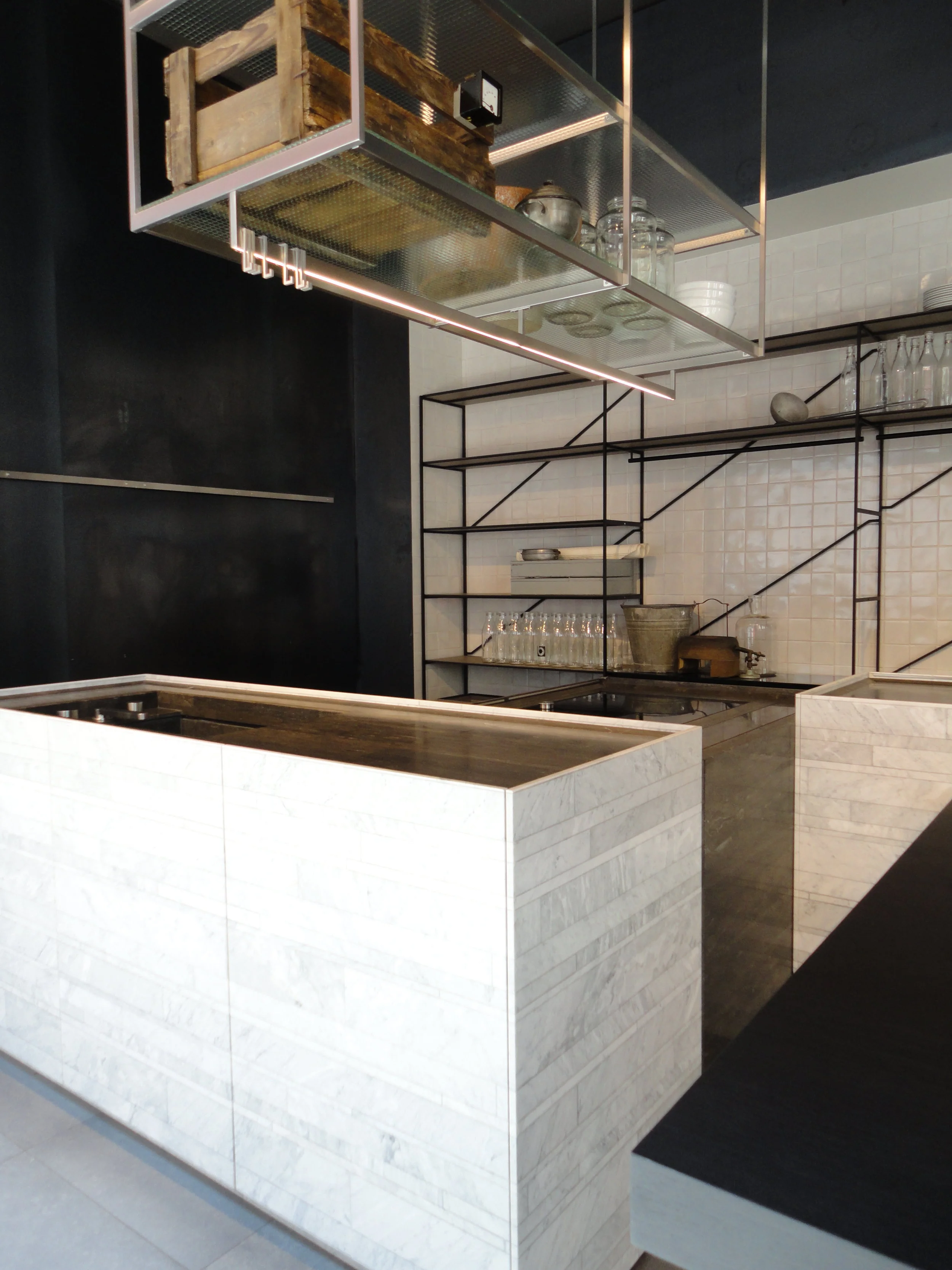 Piero Lissoni kitchen, featuring Salvatori marble clad doors