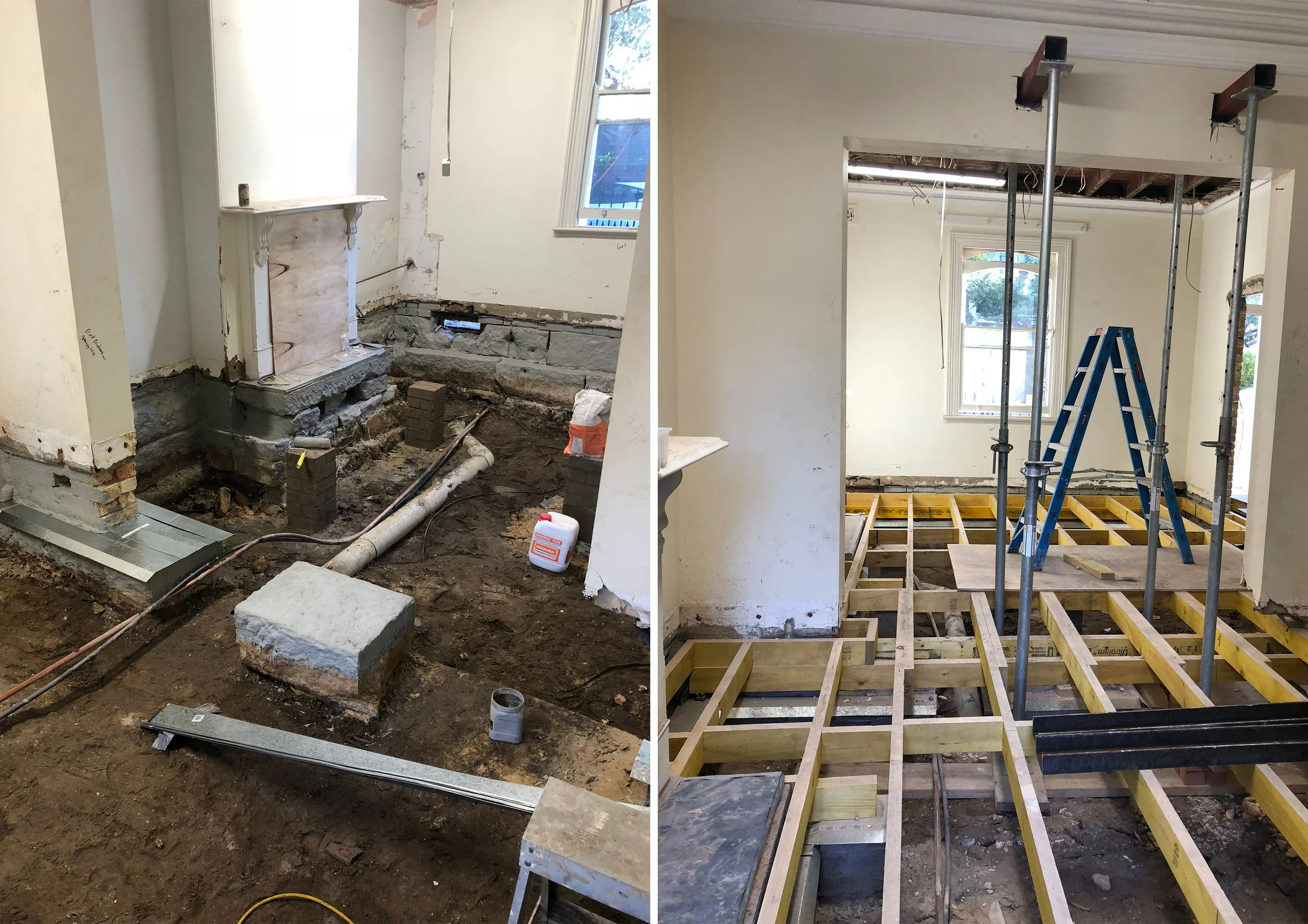 So we started again, making sure the house begins its new life on solid ground.