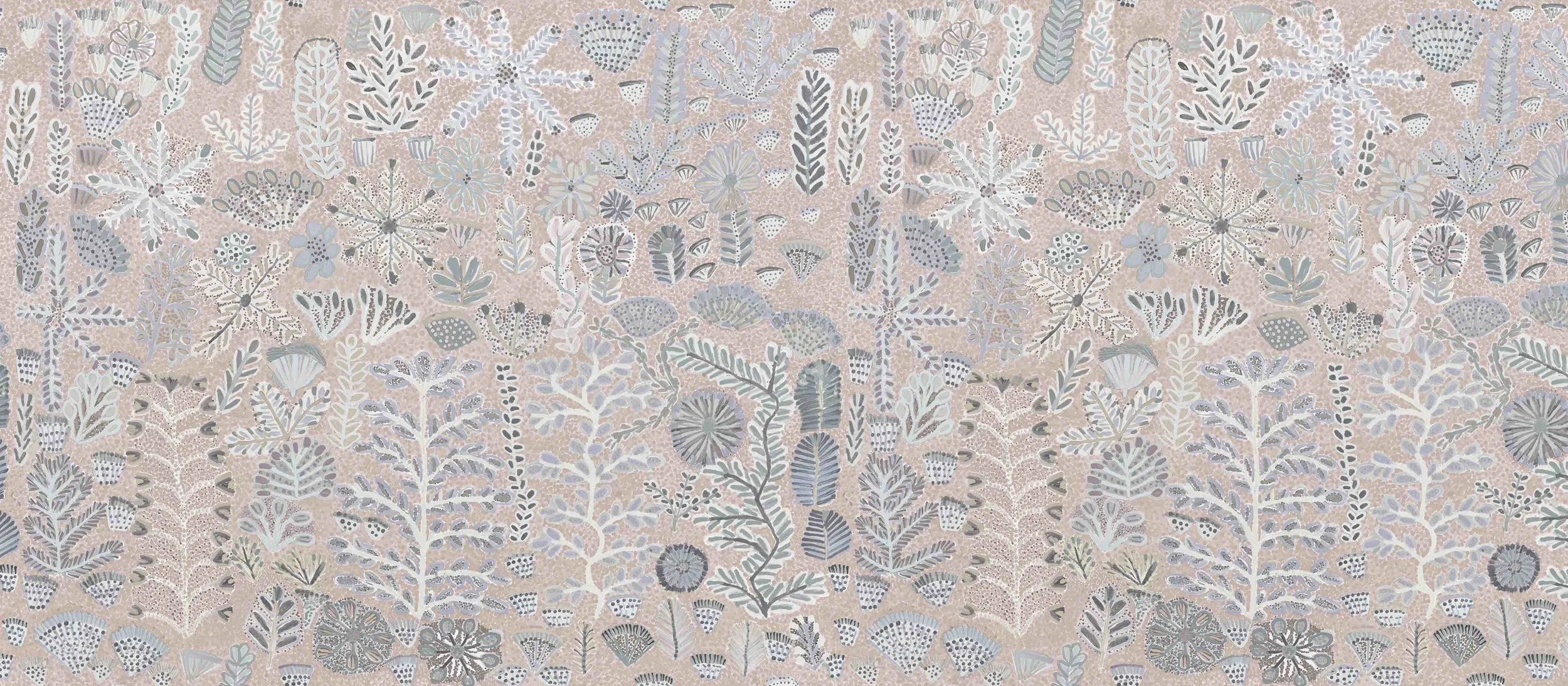 Florals that speak of places close to home, this whimsical print of native Australian wildflowers is hand-painted by Indigenous artist Rosie Ngwarraraye Ross, bringing to life stories of bush medicine and referencing the nectar from the flowers of the tarrkarr trees.