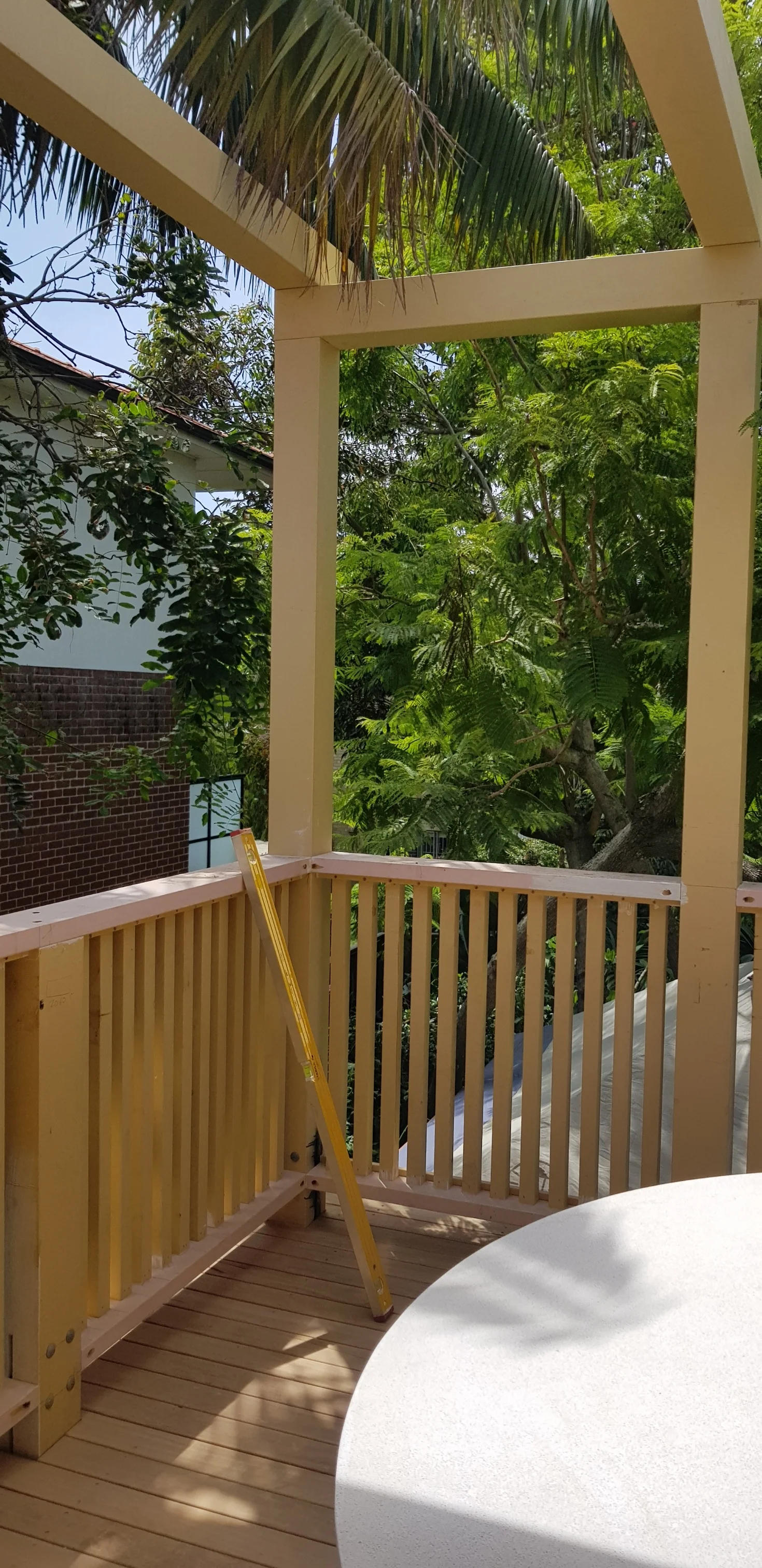 The new tallowood deck will grey softly over time.