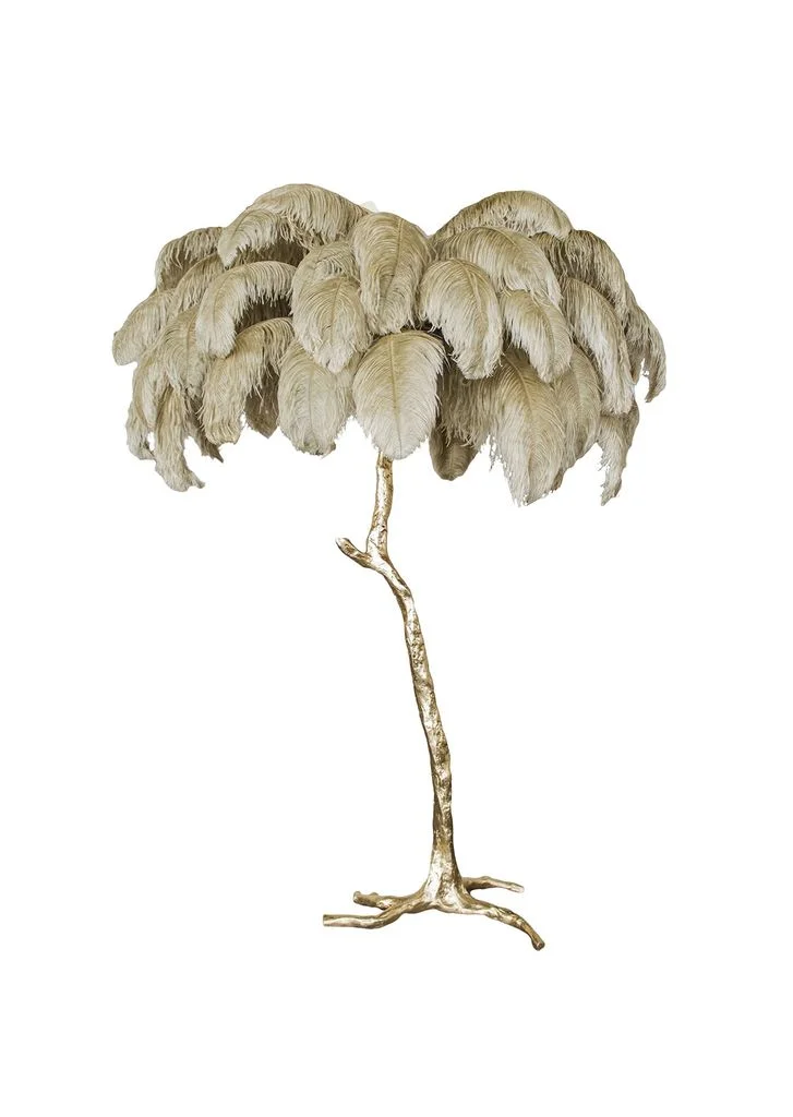 Gift your mum the midas touch with this oh-so-outré gold and ostrich feather lamp from Becker Minty .