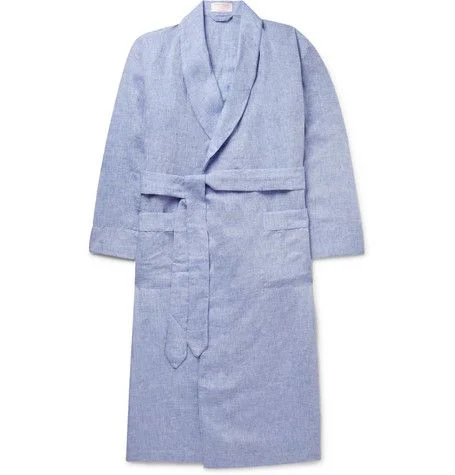 Emma Willis Slub Linen Robe Just add coffee and the morning paper.