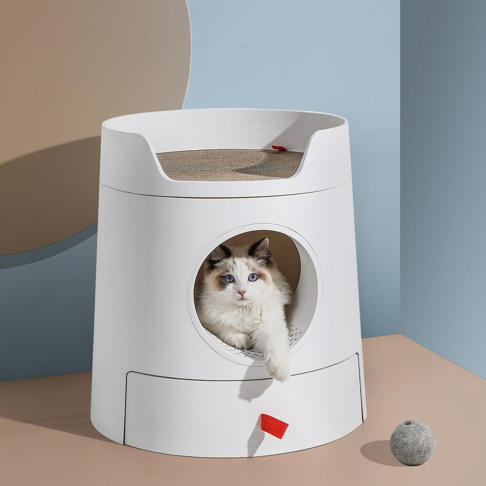 Mayitwill XL Castle 2 in 1 Litter Box