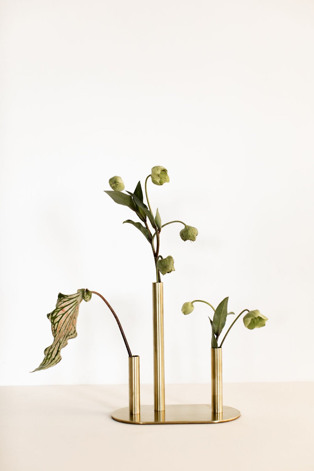 Brass Low Vase