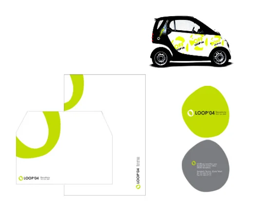Brand design for the video art fair: LOOP'04
