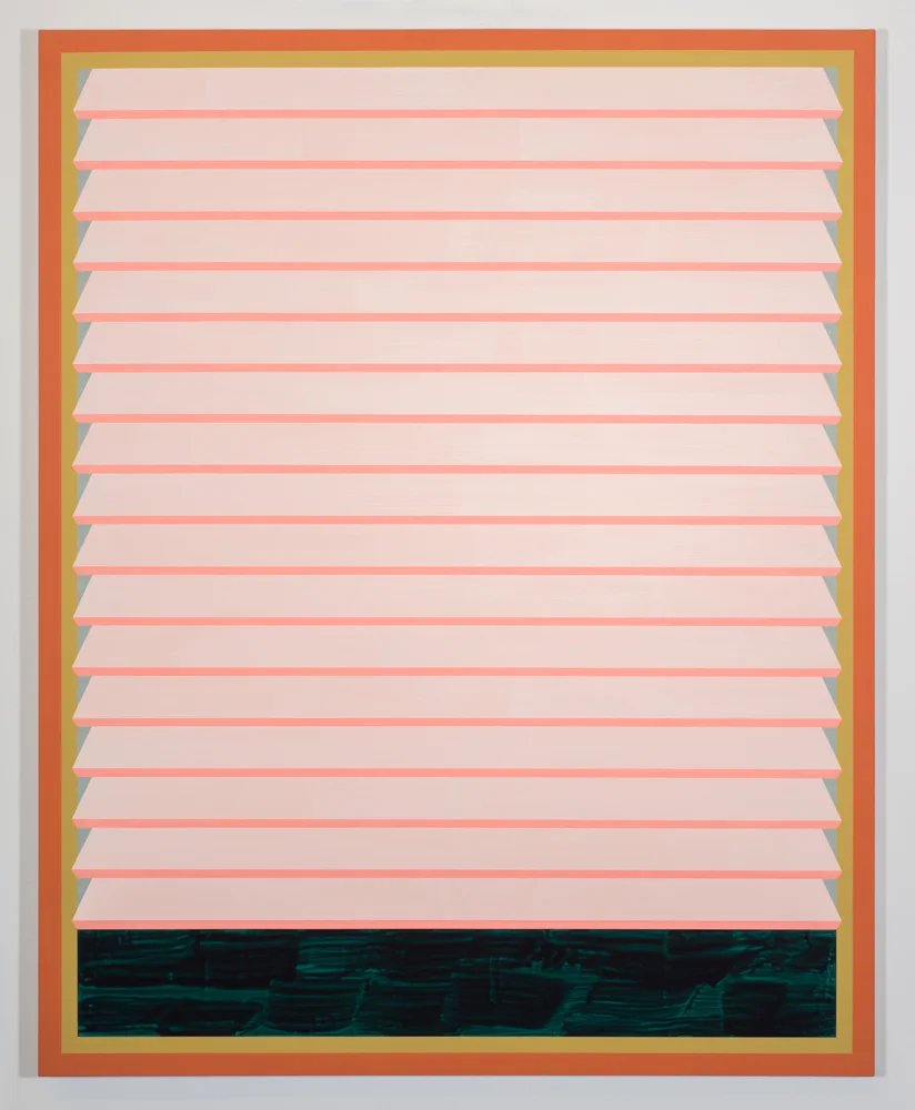   Untitled (Louver) , 2013: Acrylic on linen on panel, 40 x 32".  Photo credit: Logan Beck 