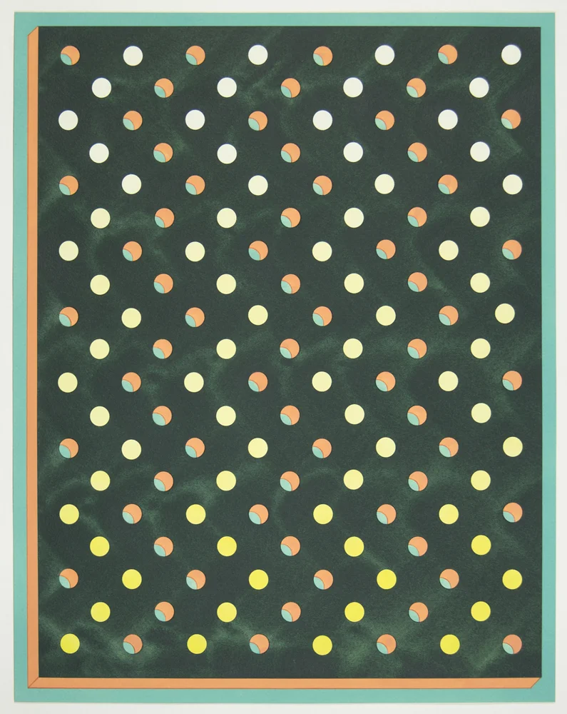   Slow Shake (Lake ), 2017: Watercolor, ink and gouache on collaged paper, 17.5 x 14".  Photo credit: Jason van Stavaren 