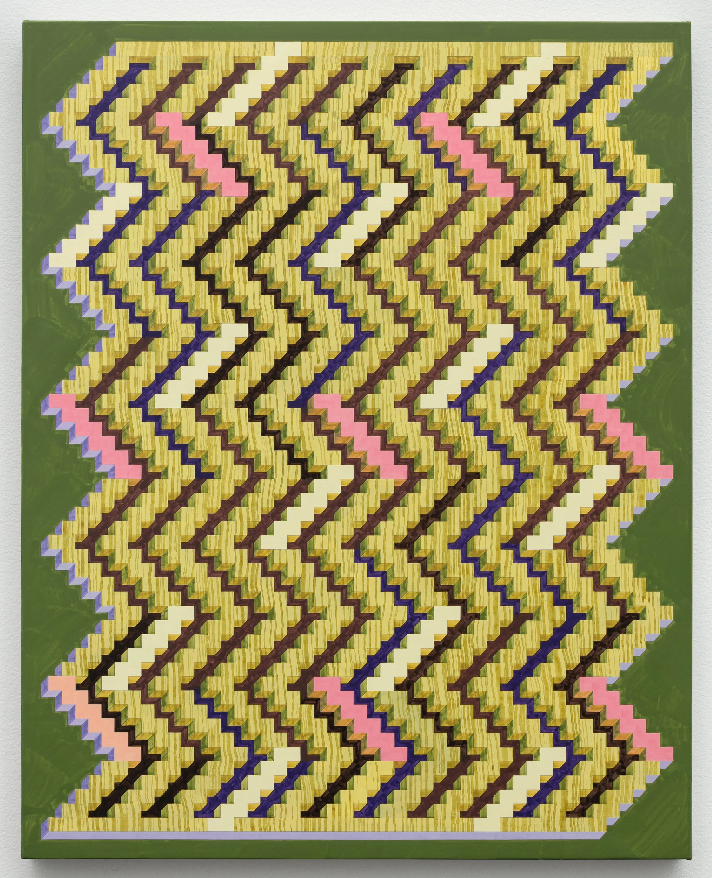   Fiddlehead , 2019: Acrylic on linen on panel, 28.75 x 23”  Photo credit: Wes Magyar 