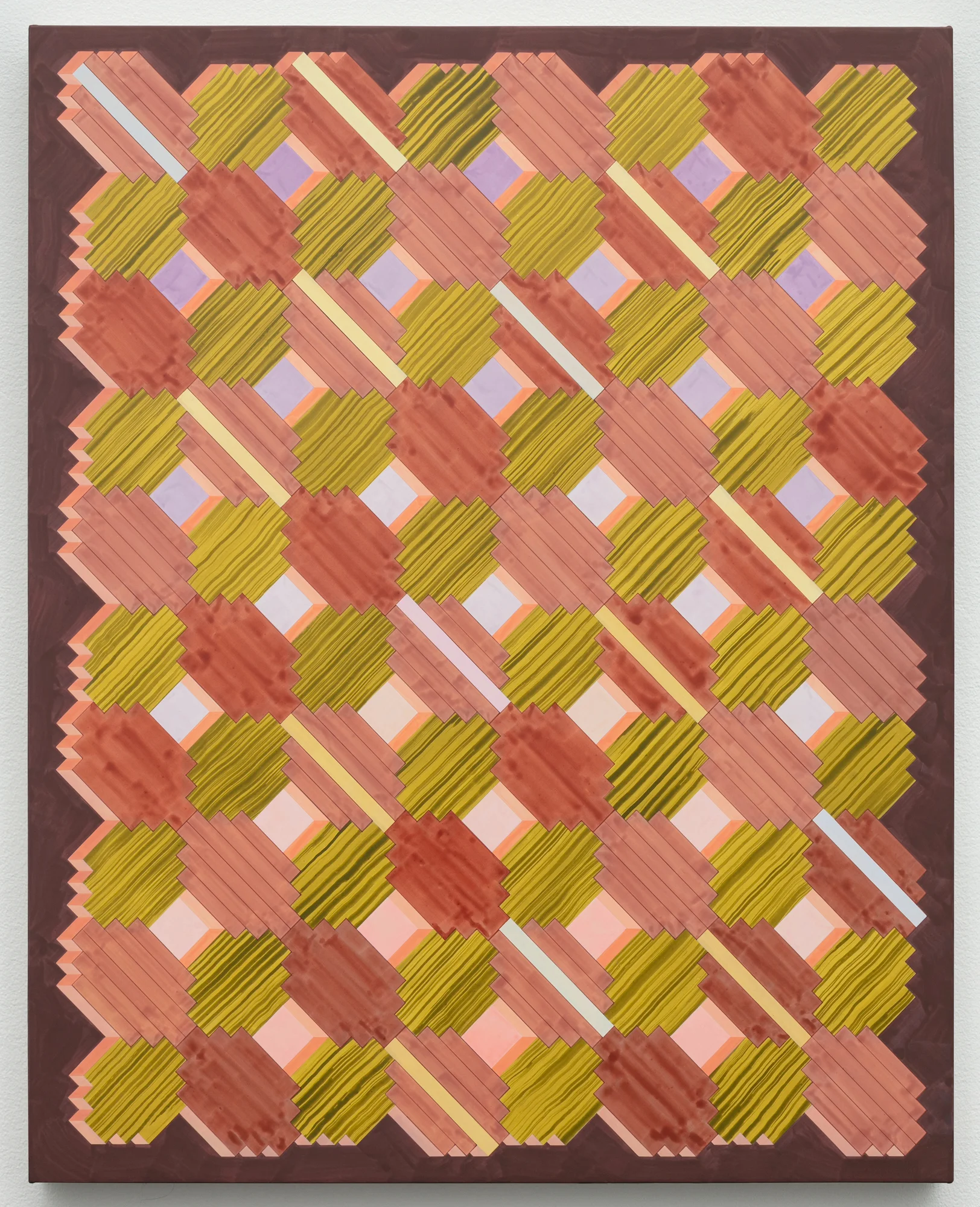   Cabin , 2019: Acrylic on linen on panel, 28.75 x 23”  Photo credit: Wes Magyar 