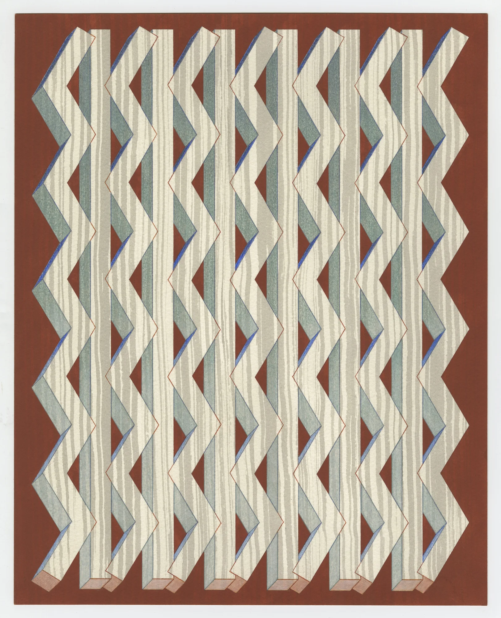   Study #2,  2018: Watercolor, gouache and colored pencil on paper, 12.5 x 10”  Photo credit: Melissa Thorne 
