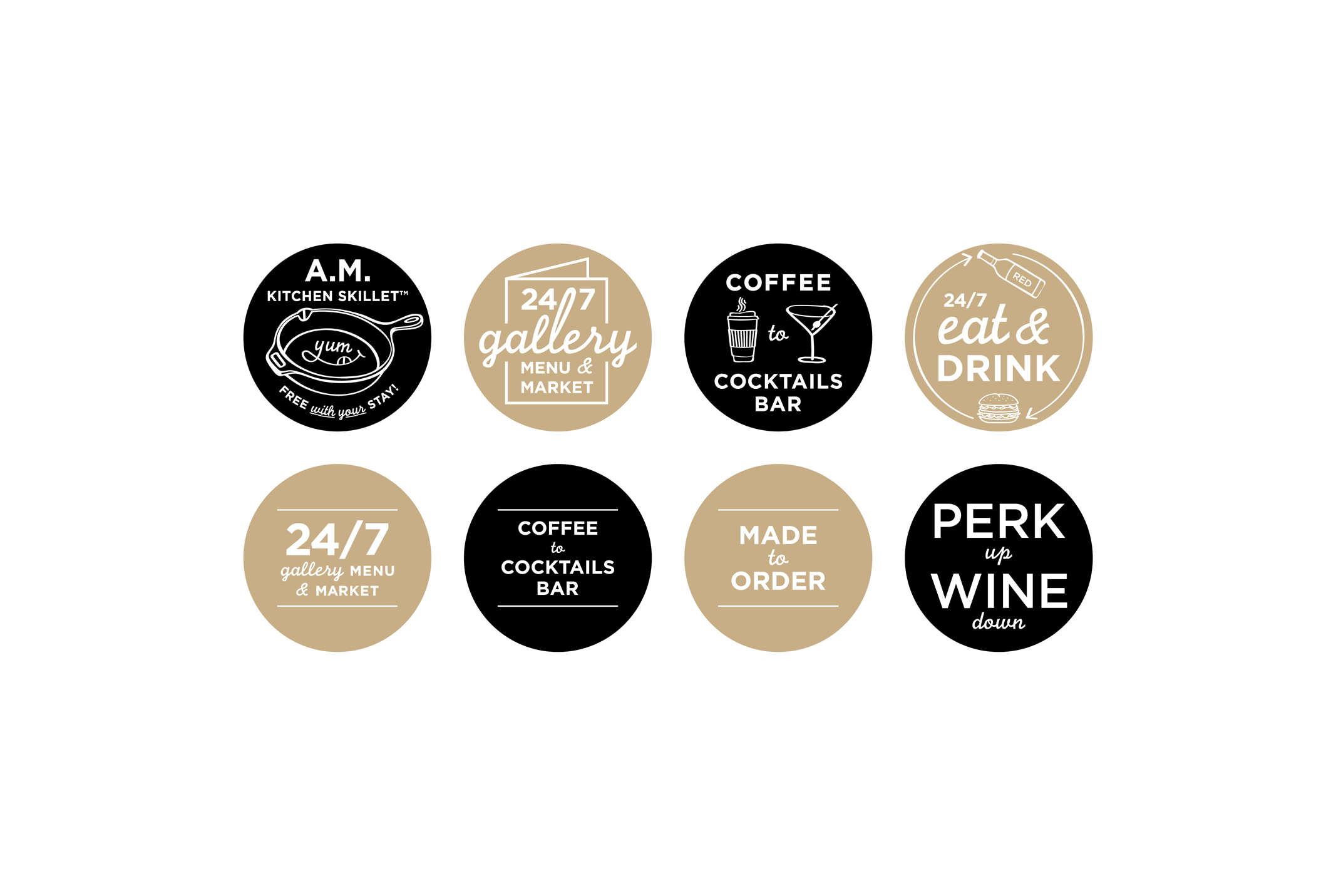 Hyatt Place 24/7 Gallery Menu and Market Design and Branding by Maggie Kent of Hello Gypsy