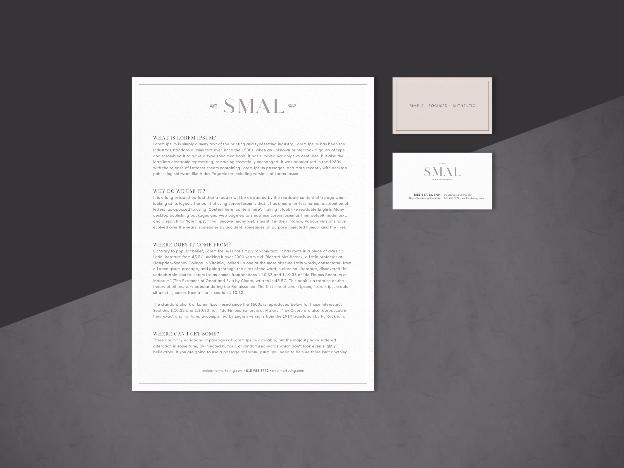 SMAL Marketing Logo Design and Branding by Hello Gypsy