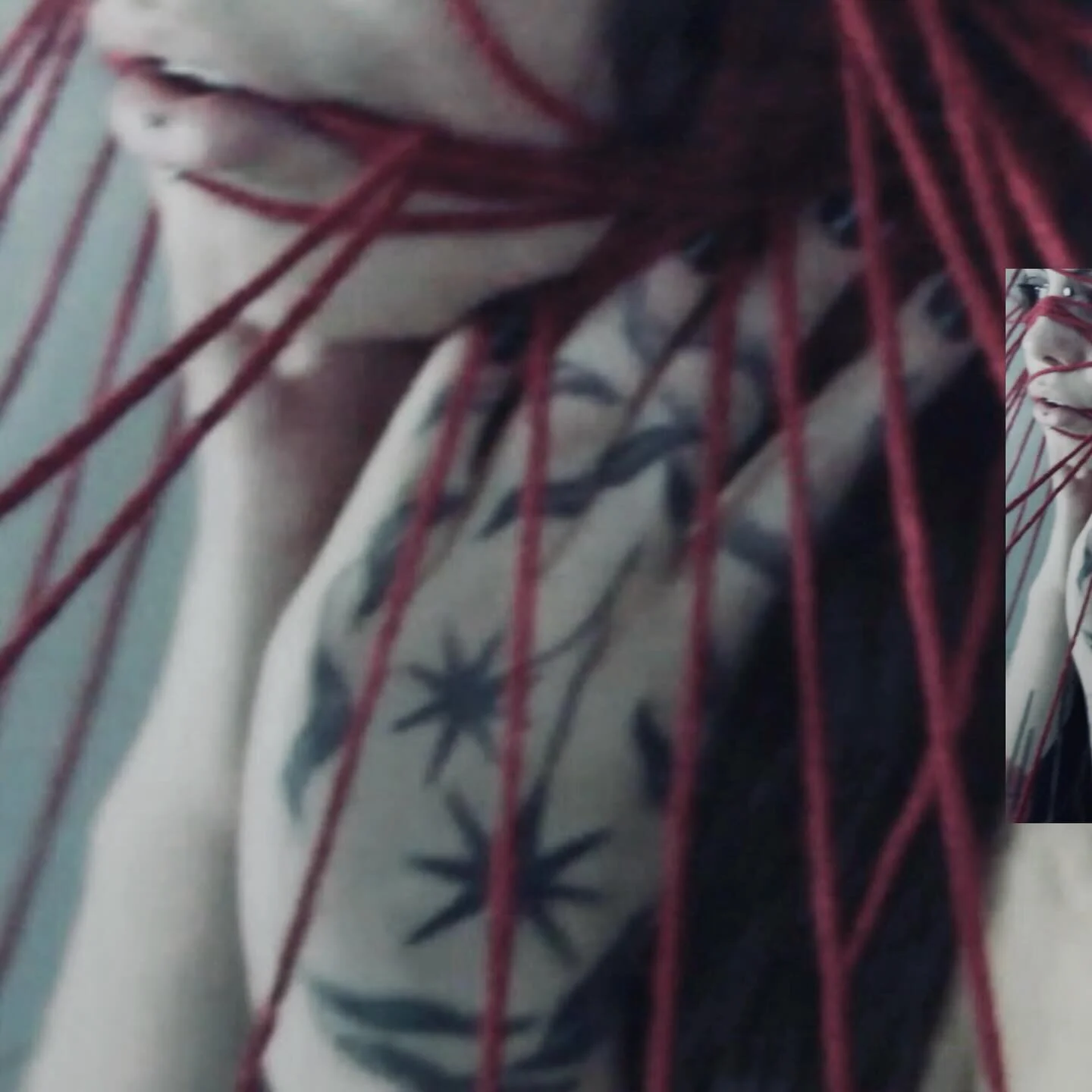 These Strings of Fate, of Blood, and of the Heart, they connect us to everything, to one another, our Darknesses and our Light. Don&rsquo;t let go, won&rsquo;t let go.  #darkart #darkartist #videoart #videoartist #screenstill #screenshot #videostill 