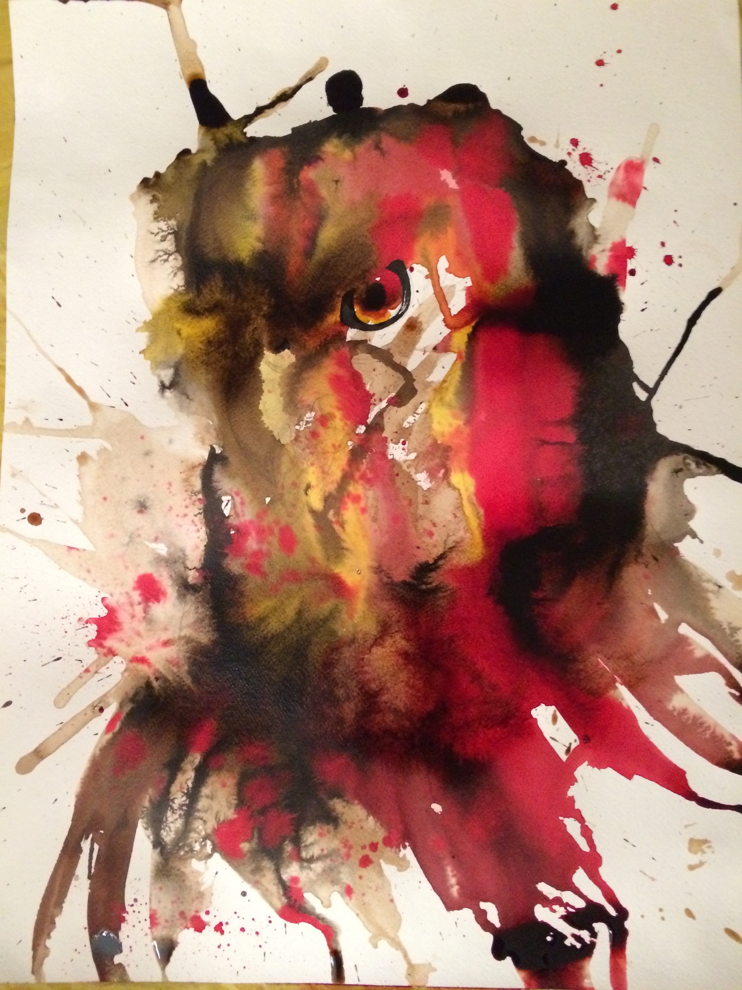 This is what a lot of my paintings look like mid-production. 