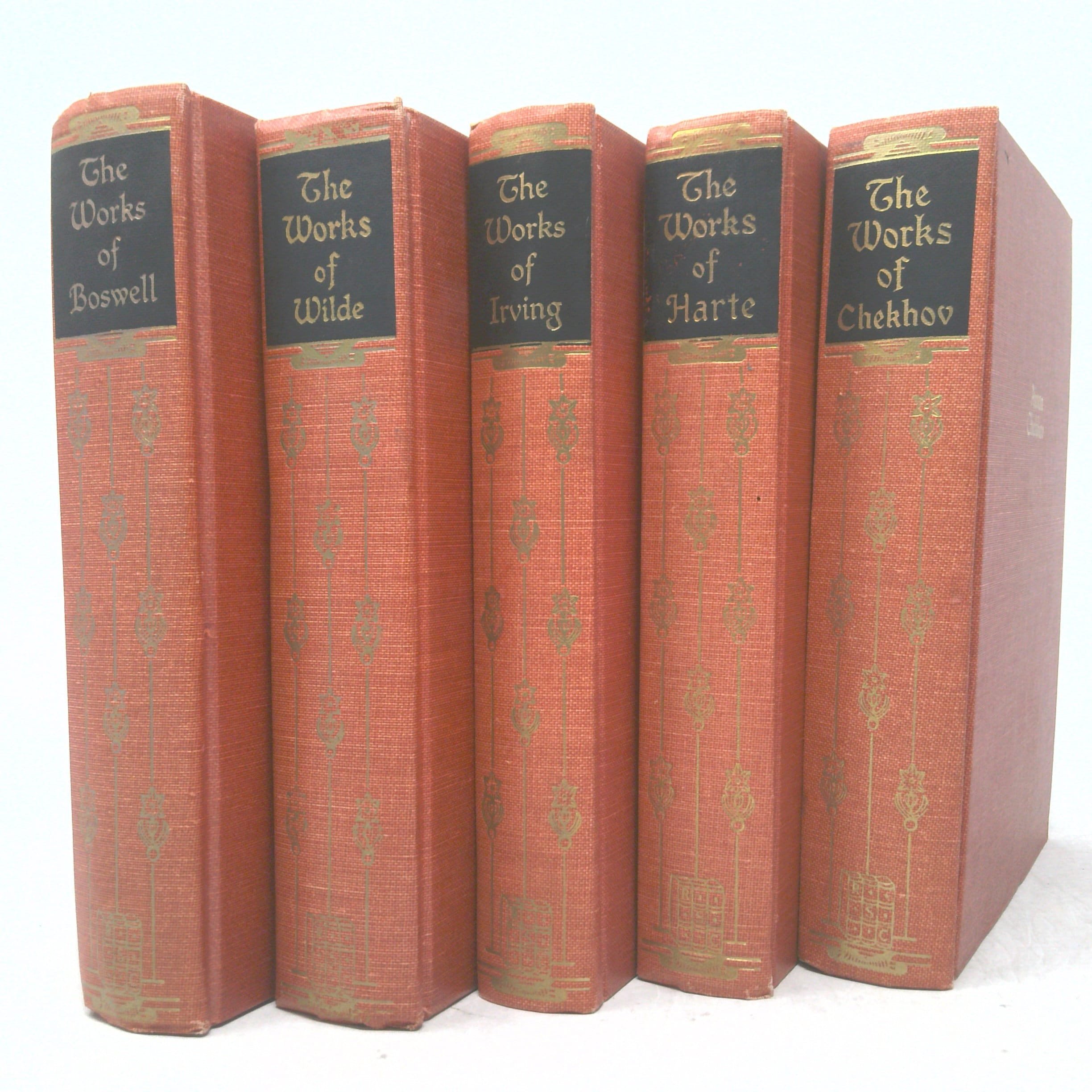 Vintage Book Set with Featured Title |The Works of Washington Irving |  Decorative Vintage Book Sets |Book Décor|5 Book/Set — Clean Earth Books