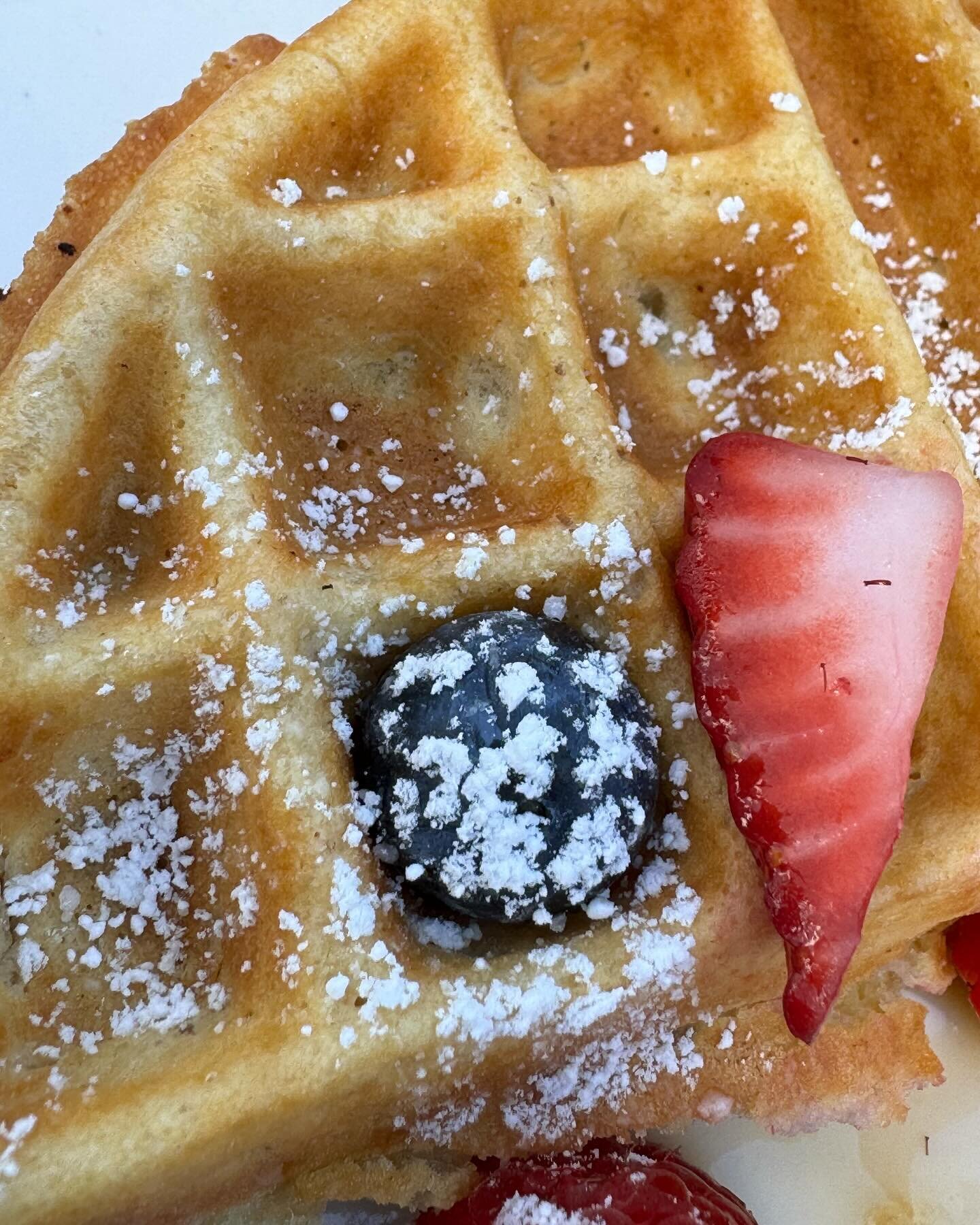 Gluten-free Belgium waffles&mdash; a treat&mdash; I hardly ever indulge but when a dedicated gluten-free restaurant and bakery makes fluffy waffles&mdash; you just gotta have them @lilacpatisserie #santabarbarafood #glutenfree #homemade #heal #womens