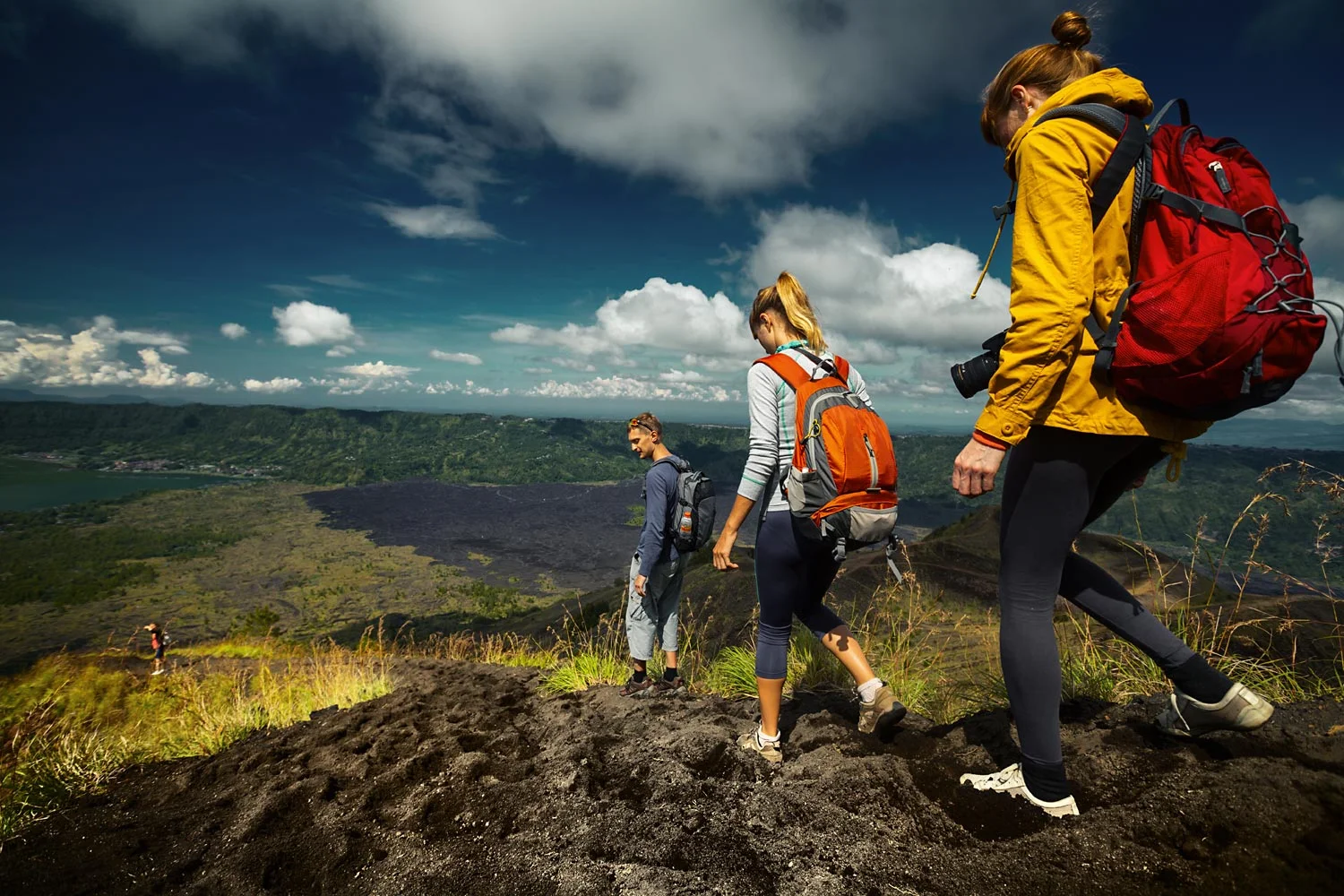 Descending into the caldera, Mount Batur Volcano | Kintimani, Bali
