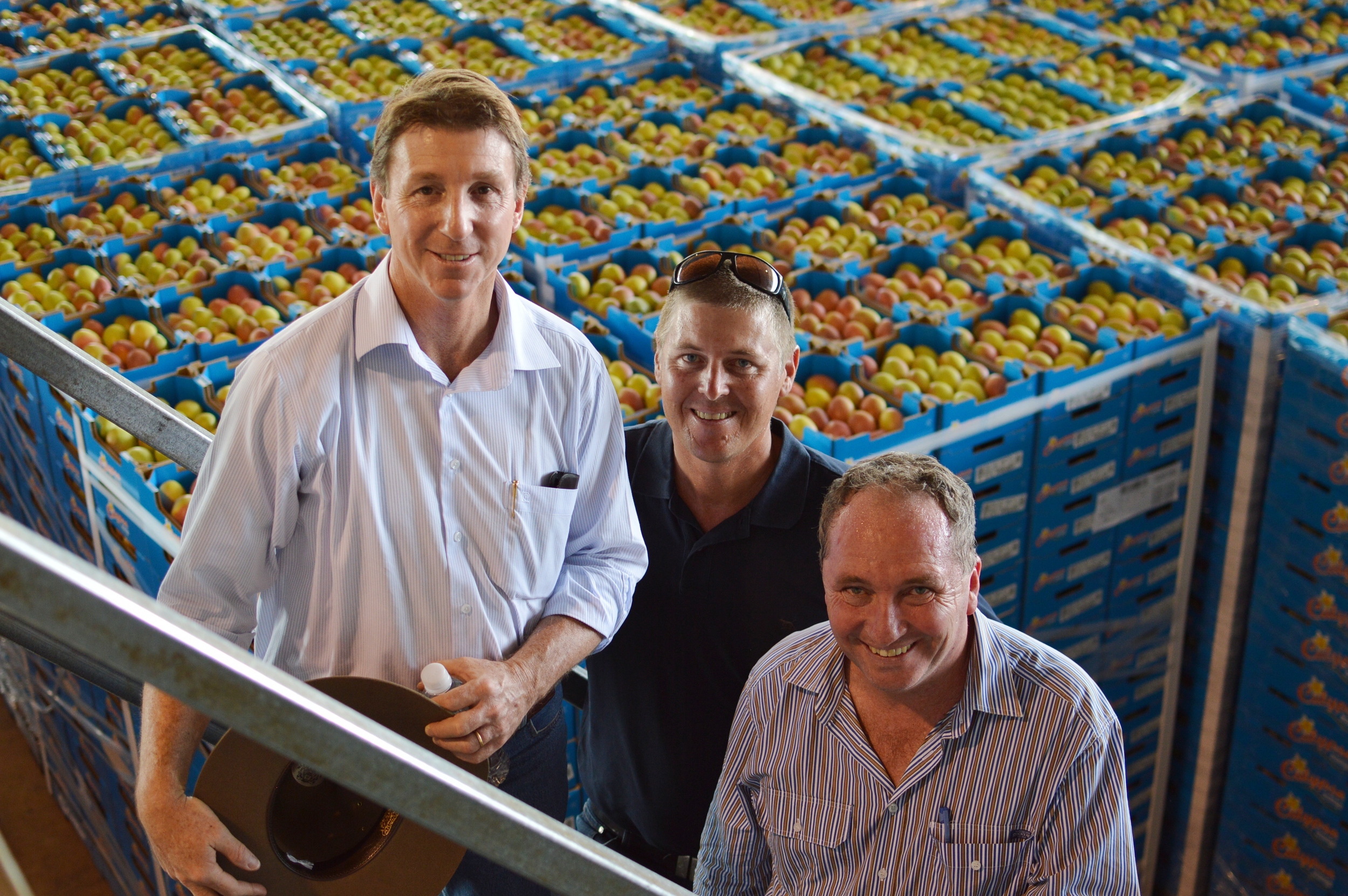 From left: Northern Territory Minister for Primary Industry and Fisheries, the Hon. Willem Westra van Holthe, the Federal Minister for Agriculture, the Hon. Barnaby Joyce, and AMIA Chariman Gavin Scurr.