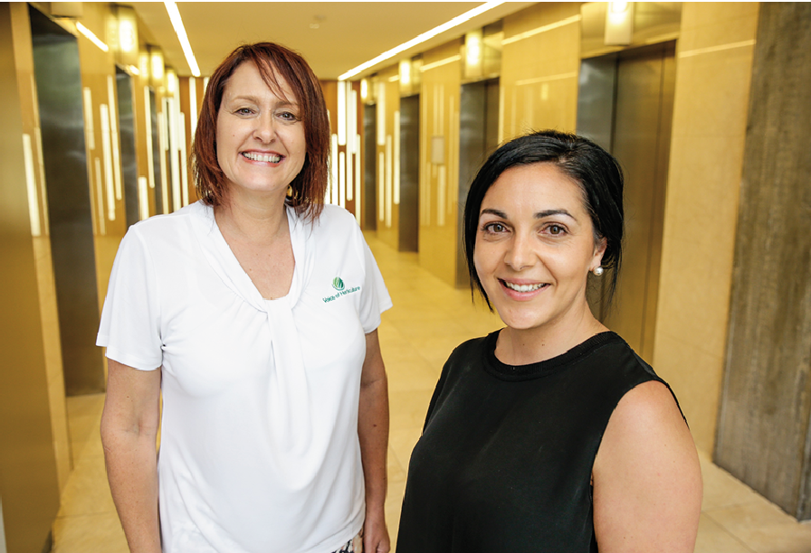 Tania Chapman and Emma Germano, grower workshop participants.