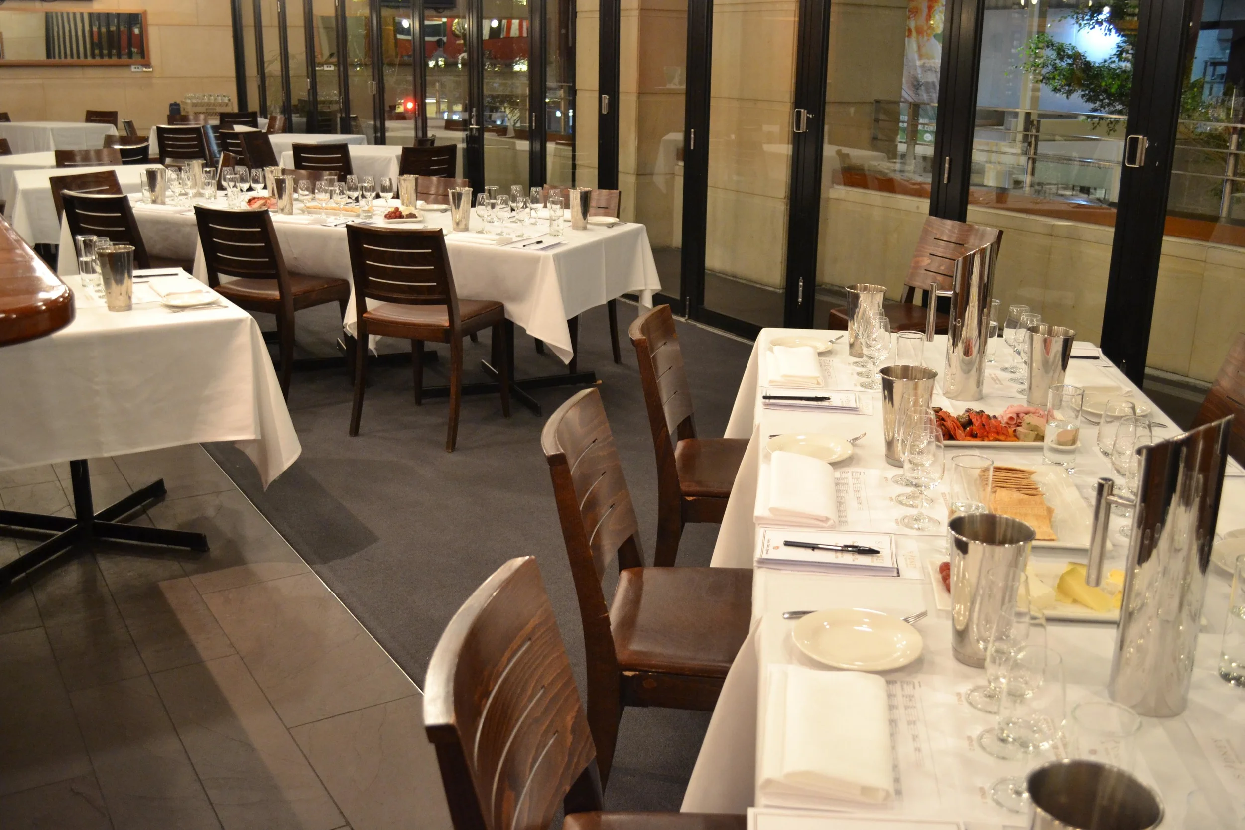 The tasting setup at Verandah