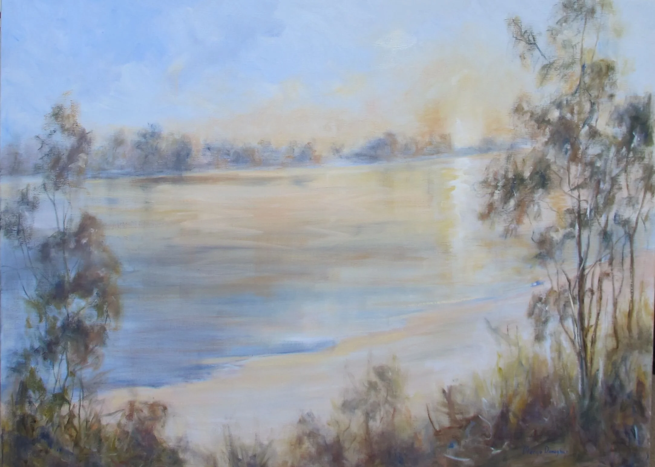 'Morning Brisbane River' 910cm x 1220cm oil on canvas Margo Donoghue.jpg