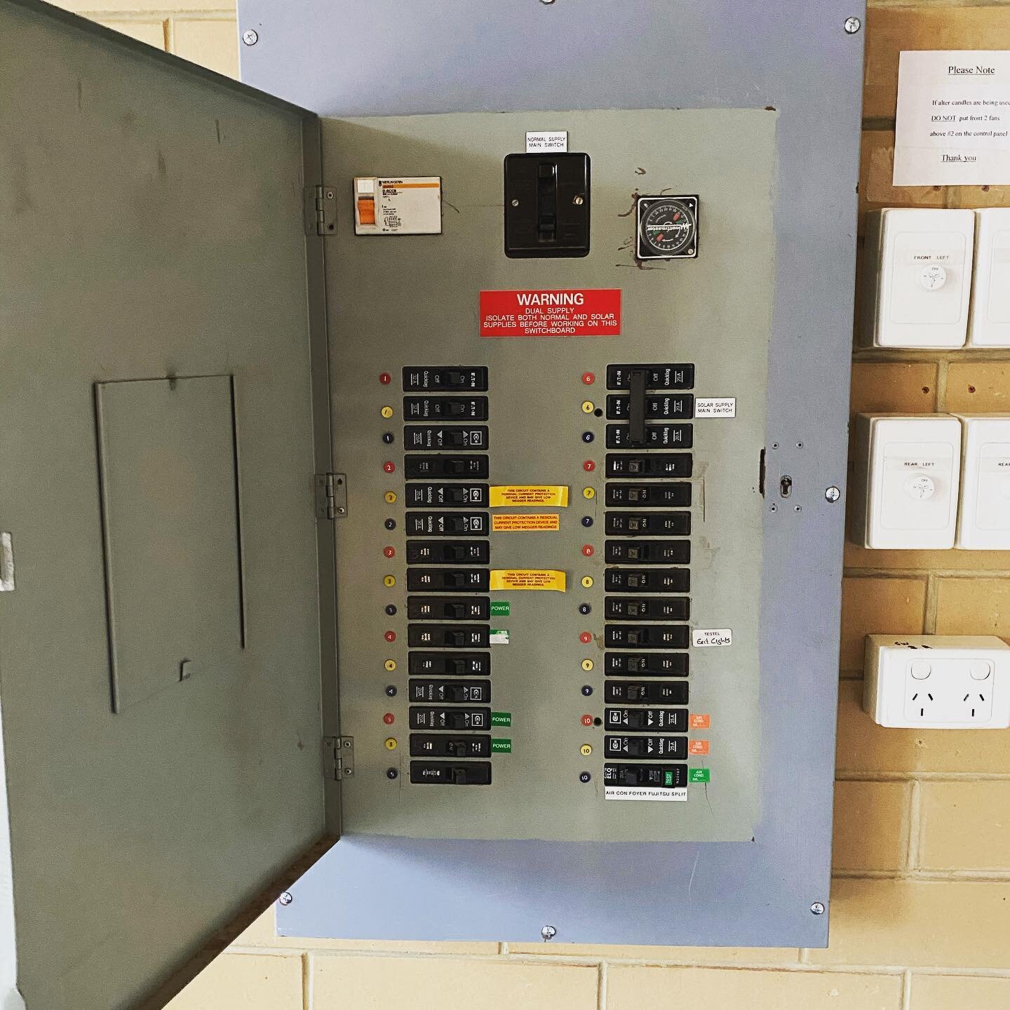 Commercial switchboard upgrade completed yesterday. All circuits now covered by safety switches #commercialelectrician #adelaidecommercialelectrician #sparkylife